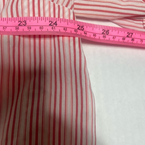 Roamans women’s Red Striped Shirt size 22W 3/4 sleeves - Picture 5 of 6